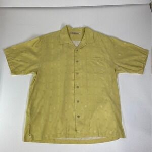 Tommy‎ Bahama 100% Silk Button Up Shirt Casino Dice Print Short Sleeve L